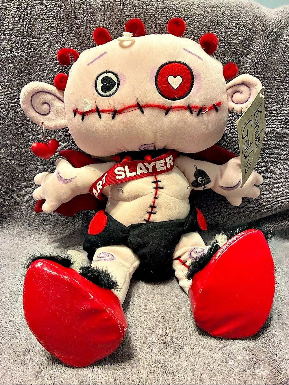 Kinder Goths Art Slayer Plush Red & Black
